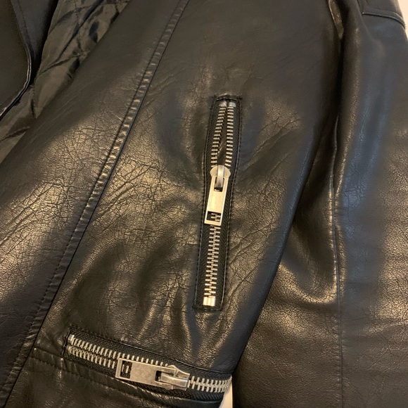 Faux leather jacket from TOPMAN - small - *has some rips back of the collar* - Picture 3 of 11